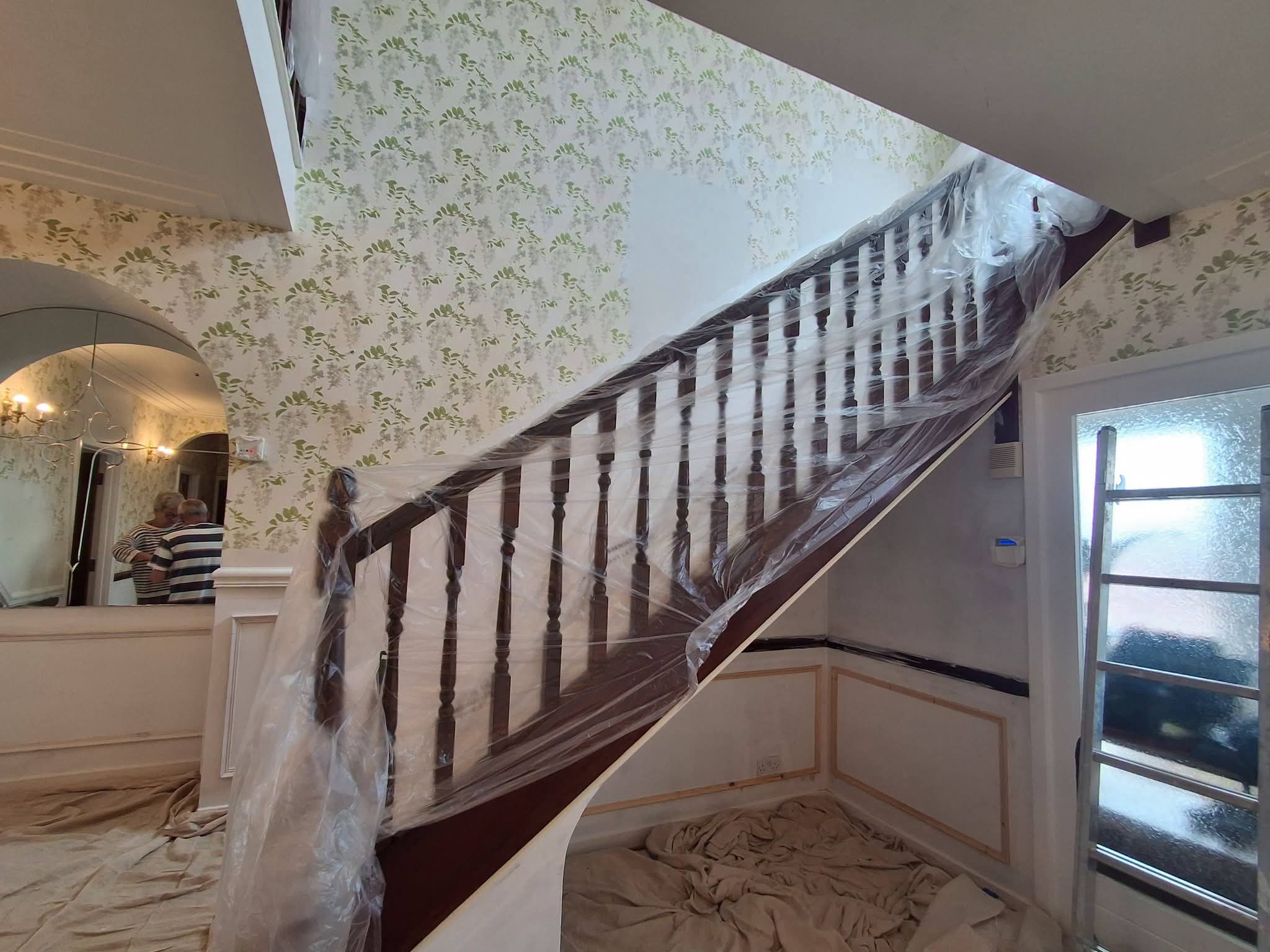 painters and decorators in Oldham wallpaper this beautiful hall stairs and landing