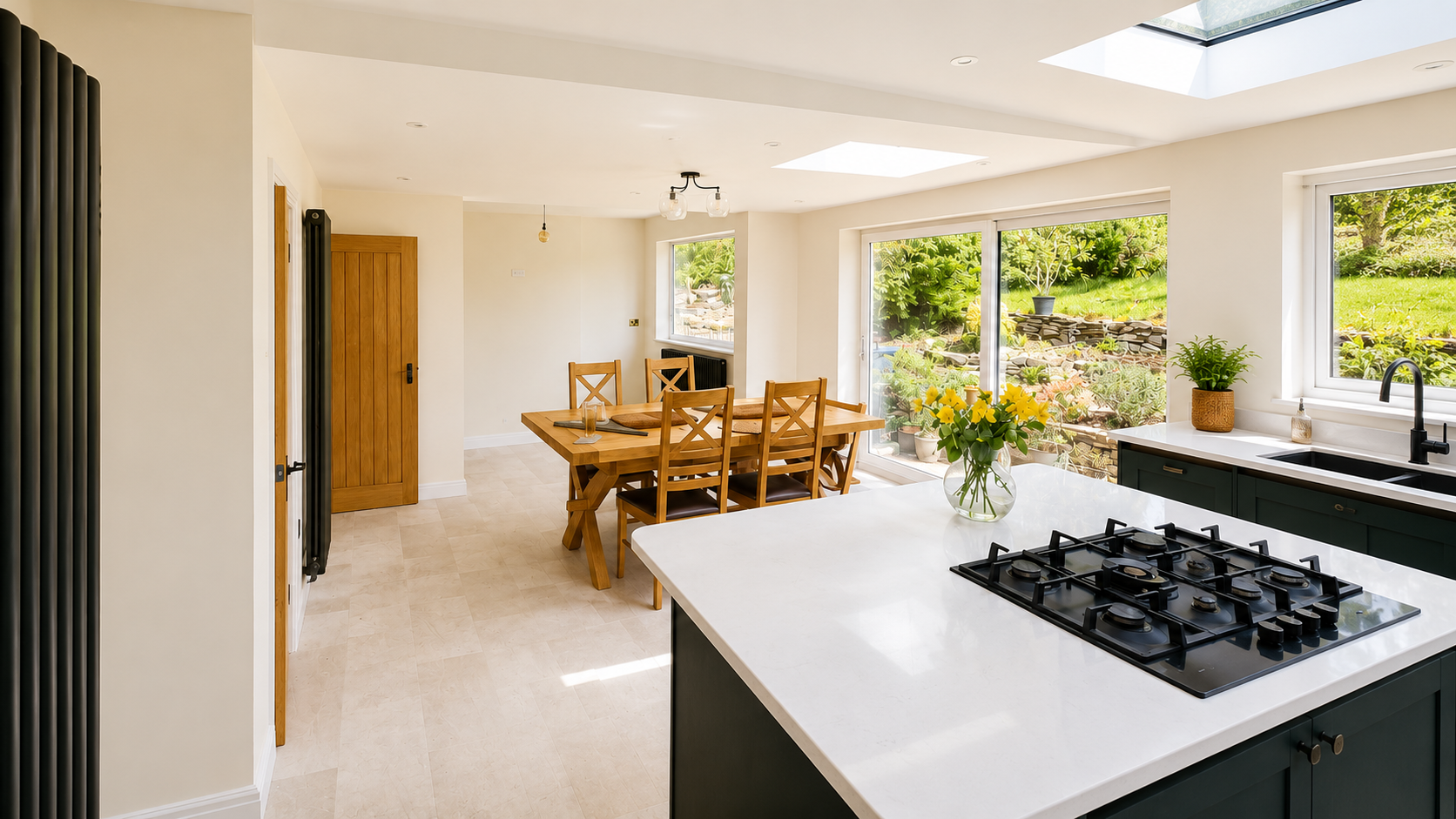Painters and decorators in Tameside completing an interior decorating project